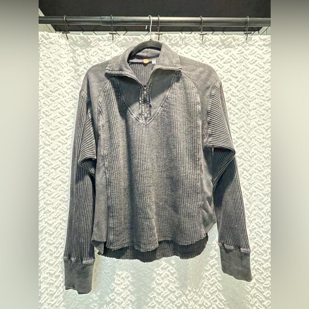 Free people waffle knit long sleeve